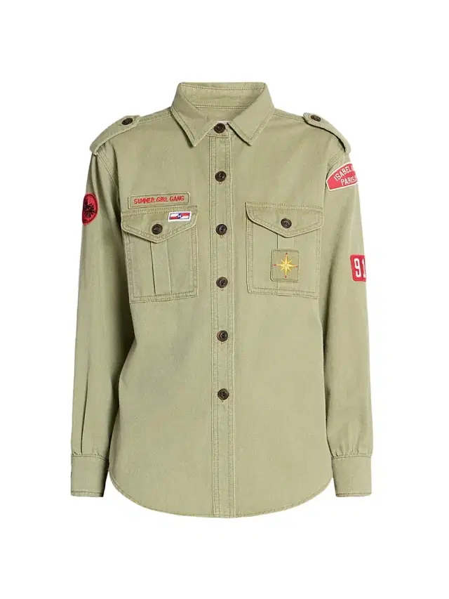 Women's Umberta Logo Cotton Jacket - Khaki