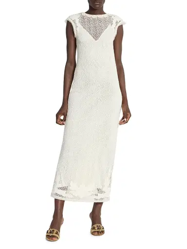 Isabel Marant Women's Delvine Cotton Lace Slipdress - Ecru - Size 8 | Thumbnail 2 Isabel Marant Women's Delvine Cotton Lace Slipdress - Ecru - Size 8 | Thumbnail 2