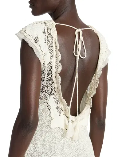 Isabel Marant Women's Delvine Cotton Lace Slipdress - Ecru - Size 8 | Thumbnail 6 Isabel Marant Women's Delvine Cotton Lace Slipdress - Ecru - Size 8 | Thumbnail 6