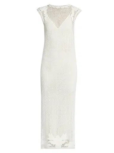 Isabel Marant Women's Delvine Cotton Lace Slipdress - Ecru - Size 8 | Thumbnail 1 Isabel Marant Women's Delvine Cotton Lace Slipdress - Ecru - Size 8 | Thumbnail 1