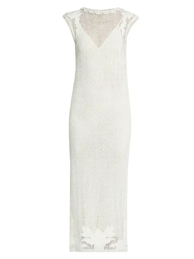 Women's Delvine Cotton Lace Slipdress - Ecru