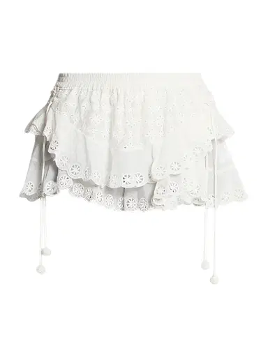 Isabel Marant Women's Neis Eyelet Cotton-Silk Shorts - White | Thumbnail 1