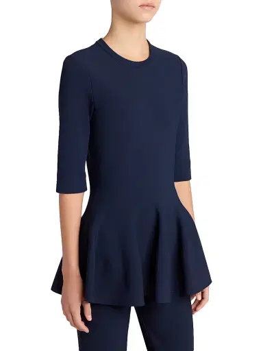 Stella McCartney Women's Compact Knit Peplum Top | Thumbnail 3 Stella McCartney Women's Compact Knit Peplum Top | Thumbnail 3
