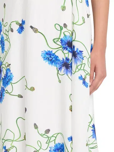 Stella McCartney Women's Floral Hammered Shift Midi-Dress | Thumbnail 5