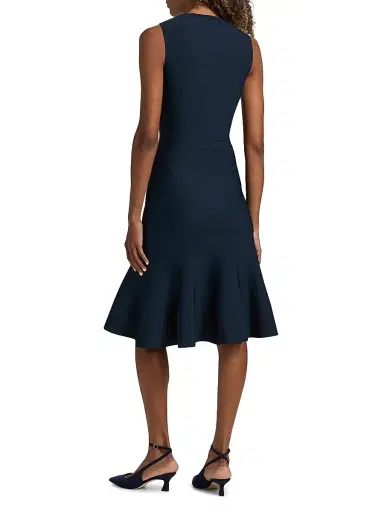 Stella McCartney Women's Compact Knit Peplum Midi-Dress | Thumbnail 5 Stella McCartney Women's Compact Knit Peplum Midi-Dress | Thumbnail 5