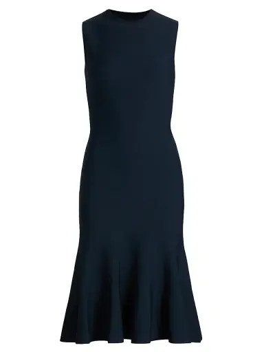Stella McCartney Women's Compact Knit Peplum Midi-Dress | Thumbnail 1 Stella McCartney Women's Compact Knit Peplum Midi-Dress | Thumbnail 1