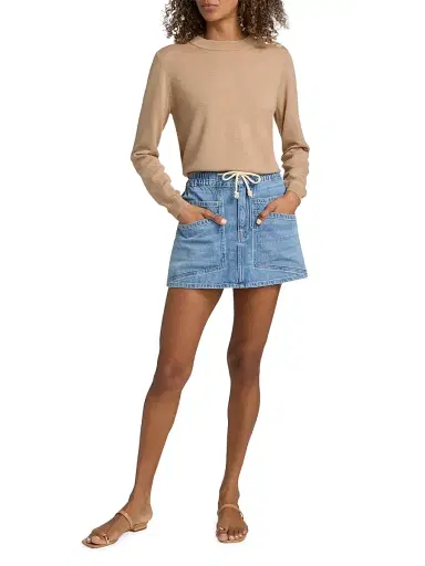 Ba&sh Women's Martina Denim Miniskirt - Light Used Blue - Size XL | Thumbnail 2 Ba&sh Women's Martina Denim Miniskirt - Light Used Blue - Size XL | Thumbnail 2