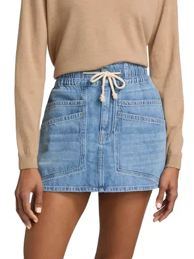 Ba&sh Women's Martina Denim Miniskirt - Light Used Blue - Size XL | Thumbnail 3 Ba&sh Women's Martina Denim Miniskirt - Light Used Blue - Size XL | Thumbnail 3