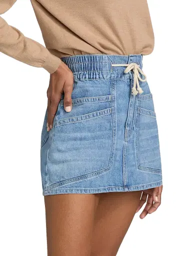 Ba&sh Women's Martina Denim Miniskirt - Light Used Blue - Size XL | Thumbnail 4 Ba&sh Women's Martina Denim Miniskirt - Light Used Blue - Size XL | Thumbnail 4