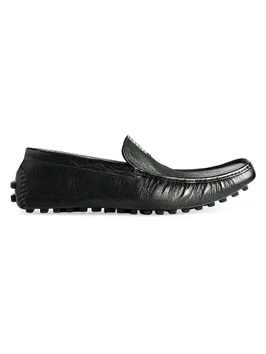 Balenciaga Men's Portofino Loafers - Black - Size 12 | Thumbnail 1