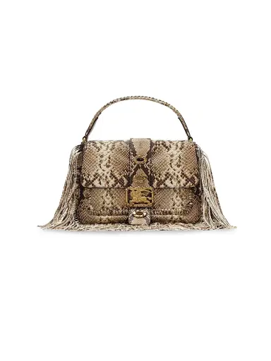Burberry Women's Rider Small Leather Top Handle Bag - Natural | Thumbnail 1