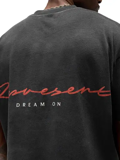 Represent Men's Flight Graphic Cotton T-Shirt - Stained Black - Size XL | Thumbnail 8