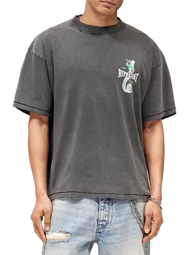 Represent Men's The Viper Room Dice Cotton T-Shirt - Vintage Grey - Size XL | Thumbnail 4 Represent Men's The Viper Room Dice Cotton T-Shirt - Vintage Grey - Size XL | Thumbnail 4
