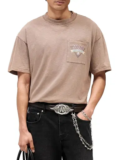 Represent Men's Mel's Dinner Cotton Crewneck T-Shirt - Dusty Brown | Thumbnail 4