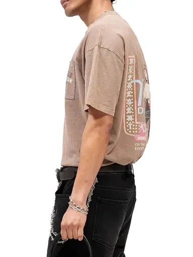 Represent Men's Mel's Dinner Cotton Crewneck T-Shirt - Dusty Brown | Thumbnail 6