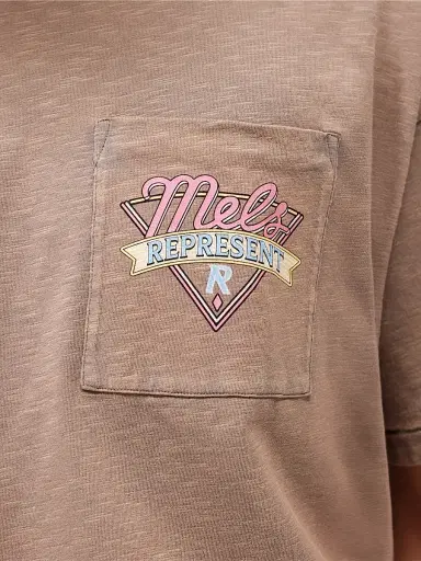 Represent Men's Mel's Dinner Cotton Crewneck T-Shirt - Dusty Brown | Thumbnail 8