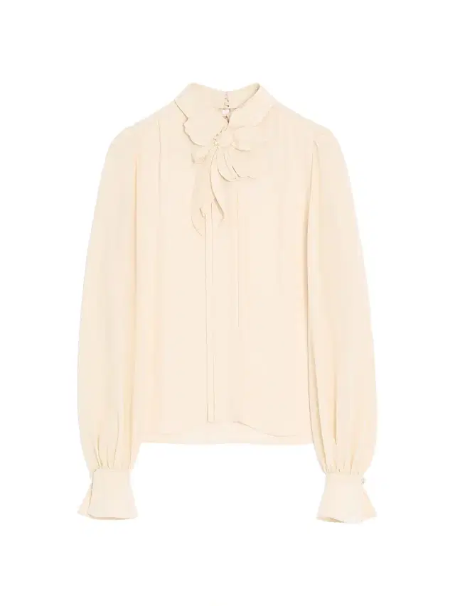Valentino Garavani Women's Embroidered Crepe De Chine Top - Vanilla