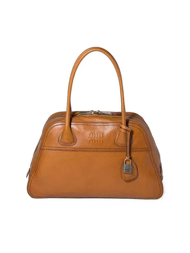 Miu Miu Women's Vivant Leather Shoulder Bag - Brown