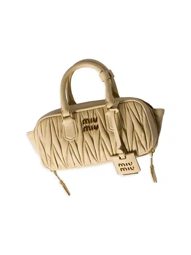 Miu Miu Women's Arcadie Matelasse Nappa Leather Mini Top Handle Bag | Thumbnail 7