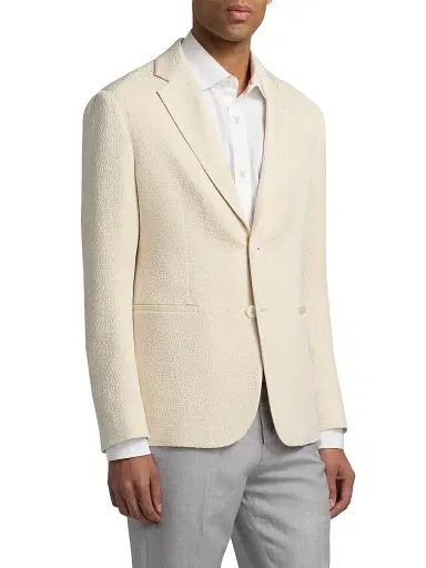 Giorgio Armani Men's Moonstruck Silk-Blend Blazer - Moonstruck - Size 48 | Thumbnail 4 Giorgio Armani Men's Moonstruck Silk-Blend Blazer - Moonstruck - Size 48 | Thumbnail 4