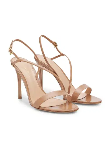 Gianvito Rossi Women's 95MM Strappy Leather Sandals - Praline - Size 12 | Thumbnail 2 Gianvito Rossi Women's 95MM Strappy Leather Sandals - Praline - Size 12 | Thumbnail 2