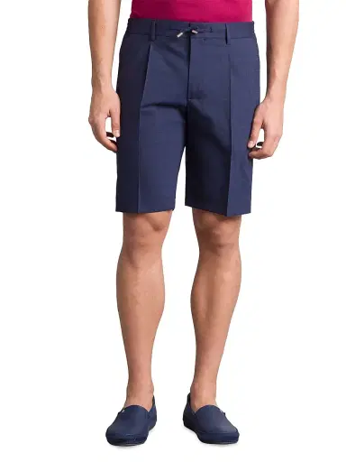 Stefano Ricci Men's Virgin Wool Blend Bermuda Shorts - Navy - Size 32 | Thumbnail 2