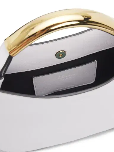 MOSCHINO Women's Leather & Metal Top Handle Bag - White | Thumbnail 4 MOSCHINO Women's Leather & Metal Top Handle Bag - White | Thumbnail 4