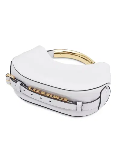 MOSCHINO Women's Leather & Metal Top Handle Bag - White | Thumbnail 5 MOSCHINO Women's Leather & Metal Top Handle Bag - White | Thumbnail 5