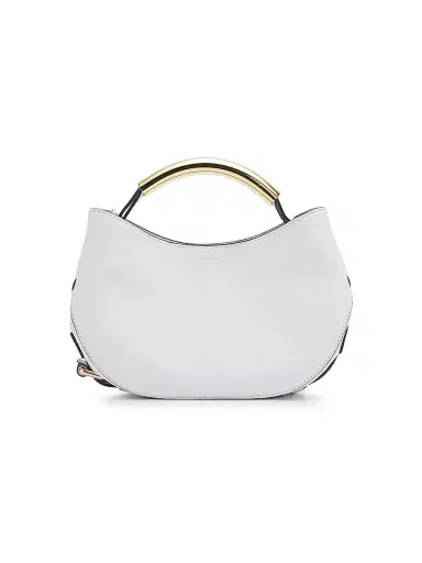 MOSCHINO Women's Leather & Metal Top Handle Bag - White | Thumbnail 1 MOSCHINO Women's Leather & Metal Top Handle Bag - White | Thumbnail 1