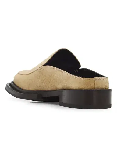 MOSCHINO Men's Suede Loafer Mules - Beige - Size 13 | Thumbnail 3
