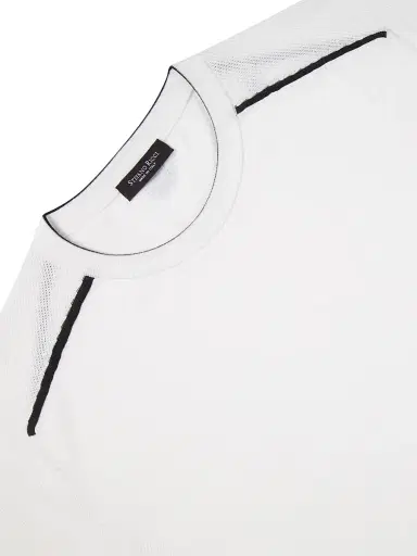 Stefano Ricci Men's Silk and Cotton Knit Crewneck Sweater - White - Size 50 | Thumbnail 7