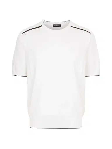 Stefano Ricci Men's Silk and Cotton Knit Crewneck Sweater - White - Size 50 | Thumbnail 1
