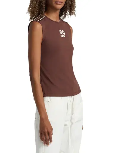 Ksubi Women's Future Memory Slim Open Back T-Shirt - Brown | Thumbnail 4 Ksubi Women's Future Memory Slim Open Back T-Shirt - Brown | Thumbnail 4