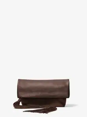 Michael Kors Collection Thalitha Leather Foldover Clutch | Thumbnail 2