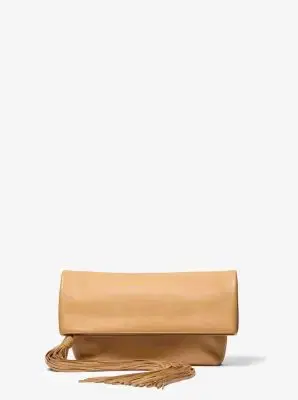 Michael Kors Collection Thalitha Leather Foldover Clutch | Thumbnail 12