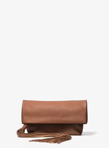Michael Kors Collection Thalitha Leather Foldover Clutch | Thumbnail 15