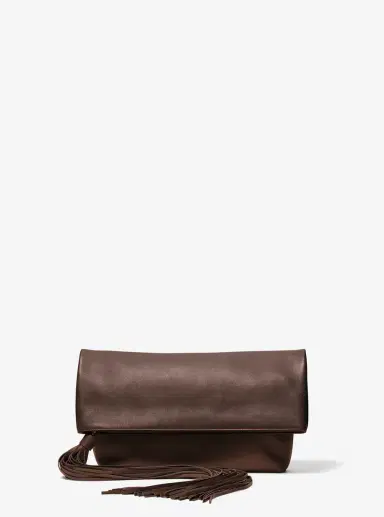 Michael Kors Collection Thalitha Leather Foldover Clutch | Thumbnail 20