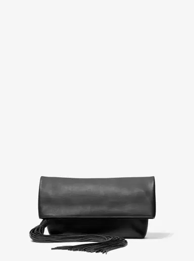 Michael Kors Collection Thalitha Leather Foldover Clutch | Thumbnail 21