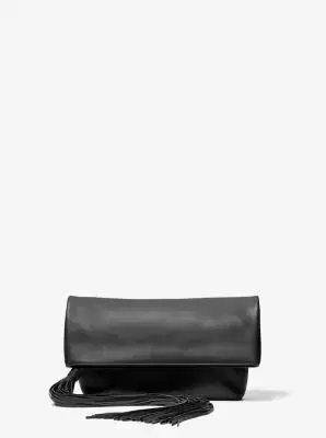 Michael Kors Collection Thalitha Leather Foldover Clutch | Thumbnail 8
