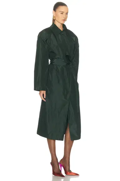 Saint Laurent Taffeta Trench | Thumbnail 2 Saint Laurent Taffeta Trench | Thumbnail 2