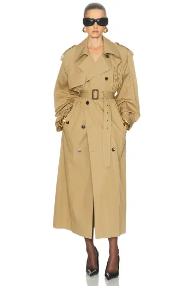 Saint Laurent Oversize Trench Coat | Thumbnail 4 Saint Laurent Oversize Trench Coat | Thumbnail 4