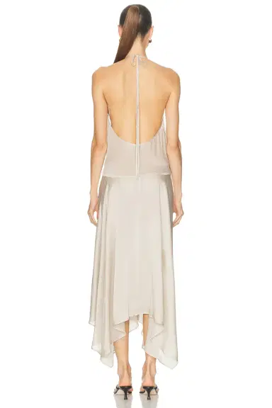 St. Agni Silk Handkerchief Halter Dress | Thumbnail 3