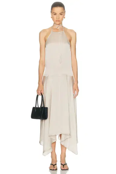 St. Agni Silk Handkerchief Halter Dress | Thumbnail 4