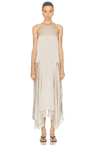 St. Agni Silk Handkerchief Halter Dress | Thumbnail 1