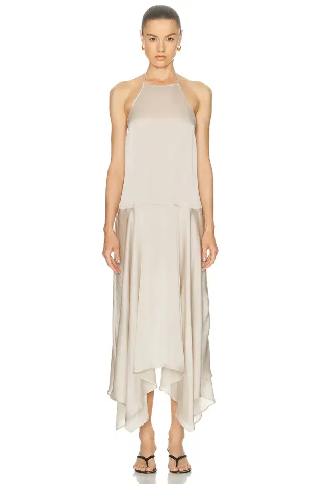 Silk Handkerchief Halter Dress