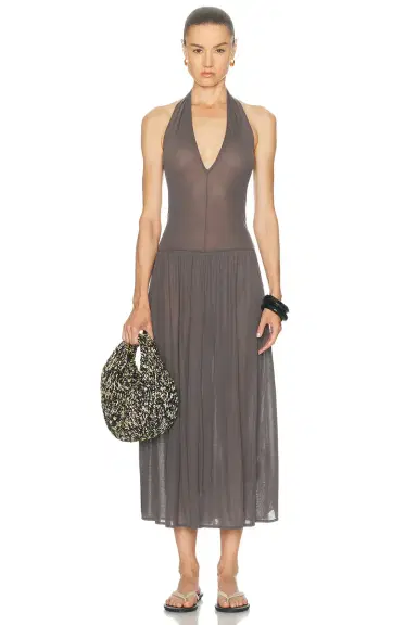 St. Agni Fluid Jersey Halter Dress | Thumbnail 1 St. Agni Fluid Jersey Halter Dress | Thumbnail 1