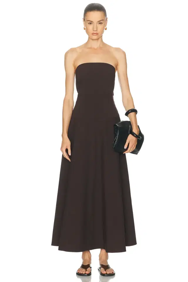 St. Agni Strapless Rouleau Dress