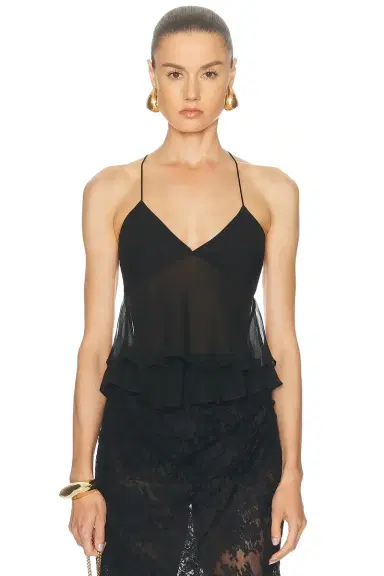 THE SEI Cut Out Ruffle Cami | Thumbnail 1 THE SEI Cut Out Ruffle Cami | Thumbnail 1