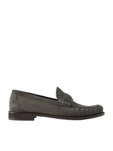 Brunello Cucinelli Flex Suede Penny Loafers - Men | Thumbnail 1 Brunello Cucinelli Flex Suede Penny Loafers - Men | Thumbnail 1