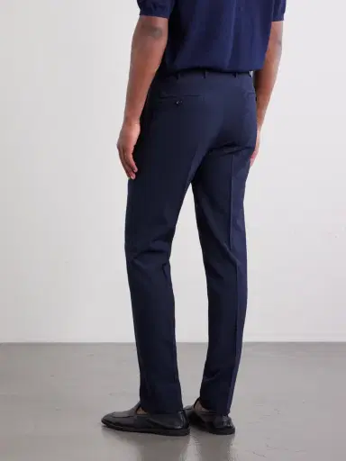 Zegna Straight-Leg Wool, Silk and Linen-Blend Seersucker Trousers - Men | Thumbnail 4 Zegna Straight-Leg Wool, Silk and Linen-Blend Seersucker Trousers - Men | Thumbnail 4